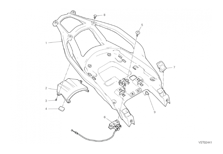 37H PILLION RIDER GRIP REAR (49/50)
