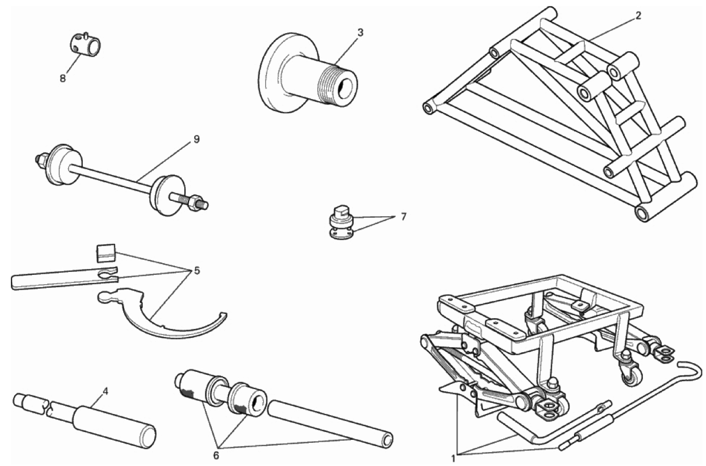 WORKSHOP SERVICE TOOLS, FRAME