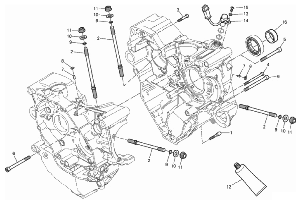 HALF-CRANKCASES PAIR 