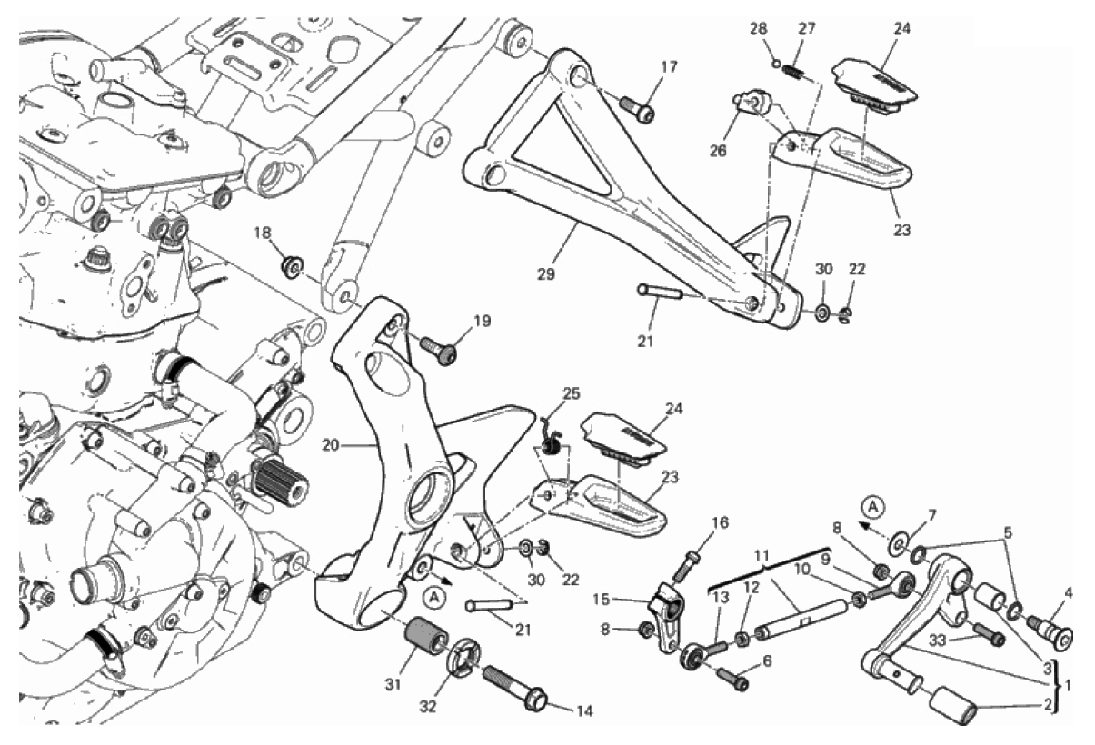 FOOTRESTS, LEFT 