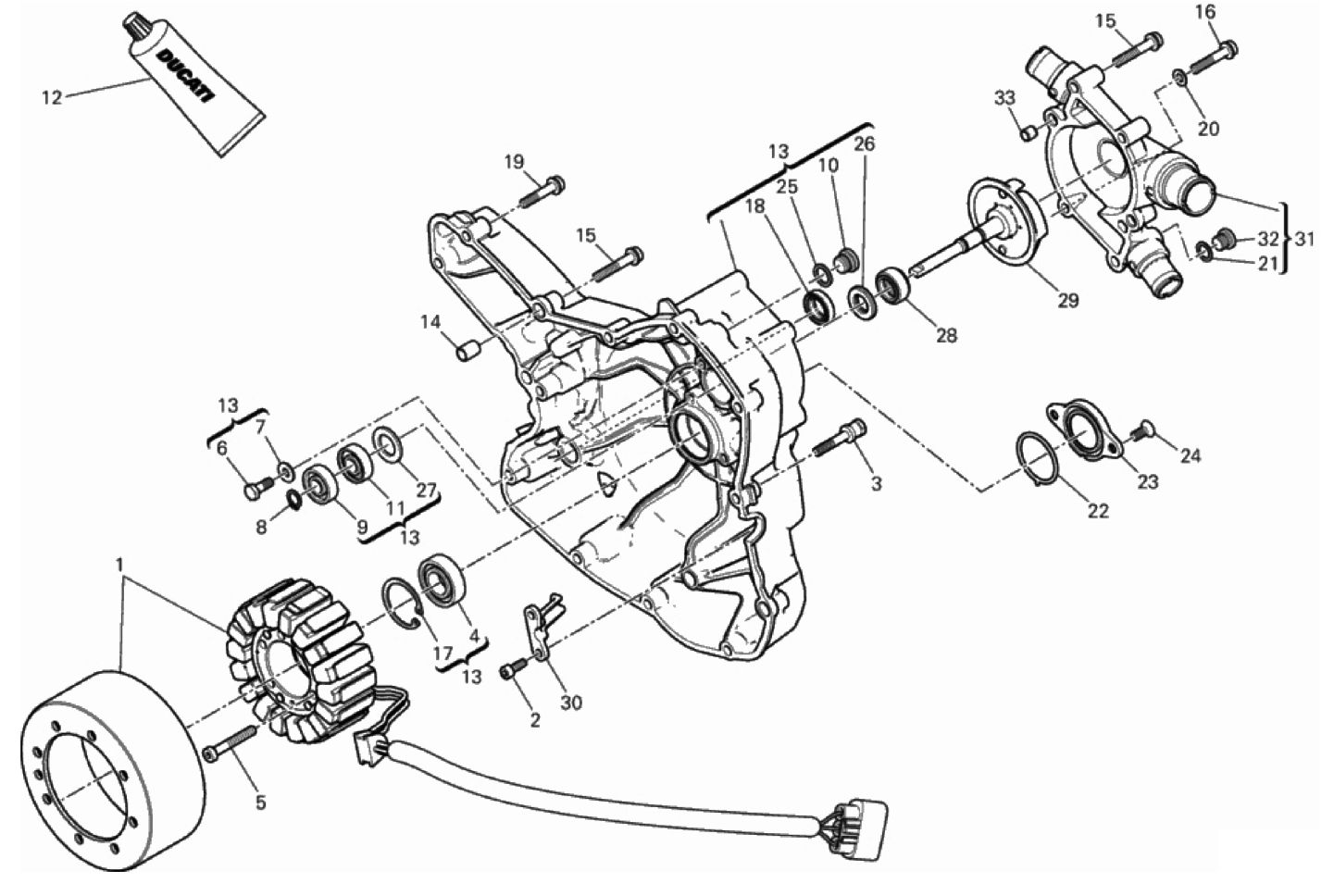 WATER PUMP-ALTR-SIDE C