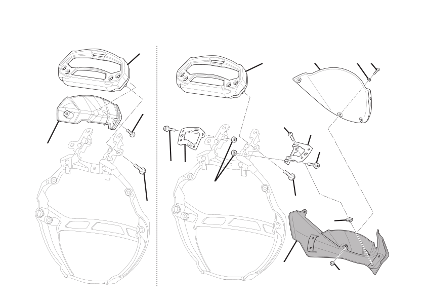 Instrument panel - headlight fairing