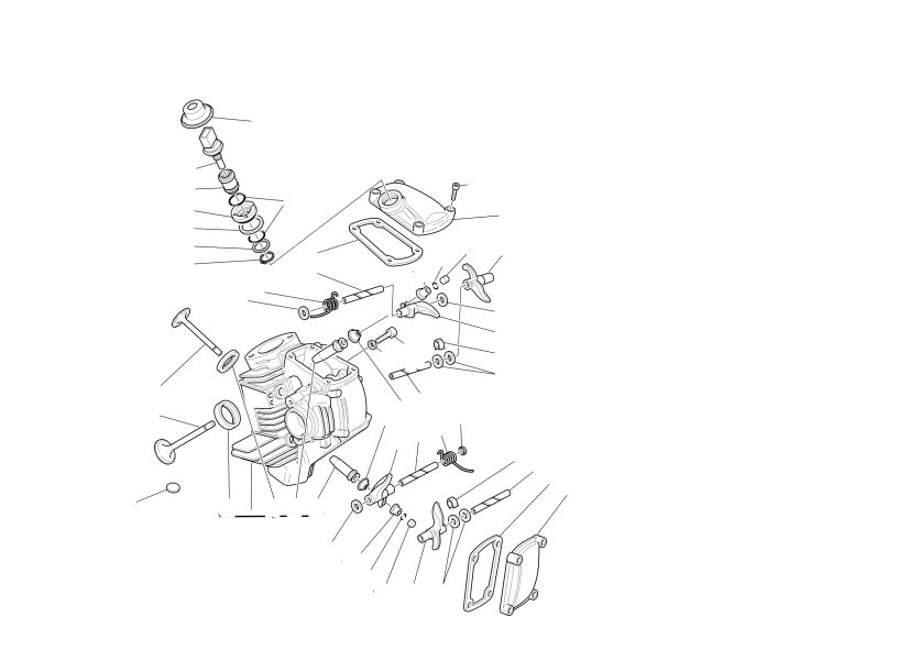 Horizontal cylinder head