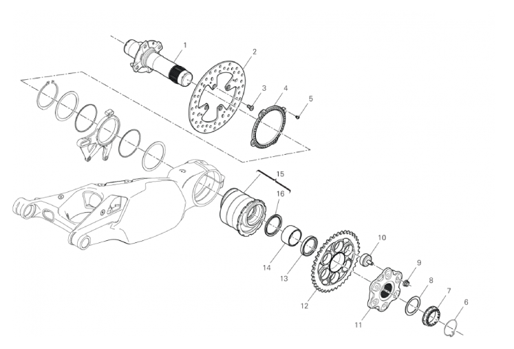 REAR WHEEL SPINDLE 