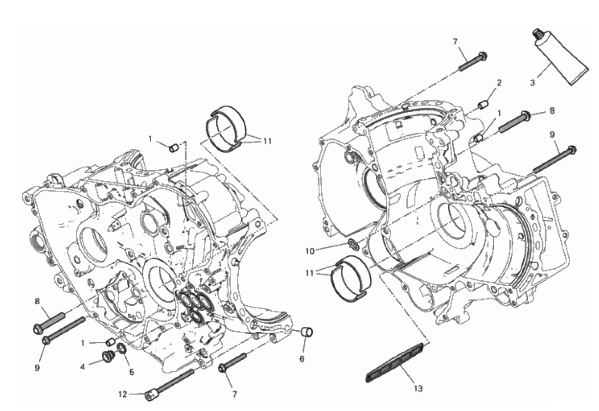 HALF-CRANKCASES PAIR 