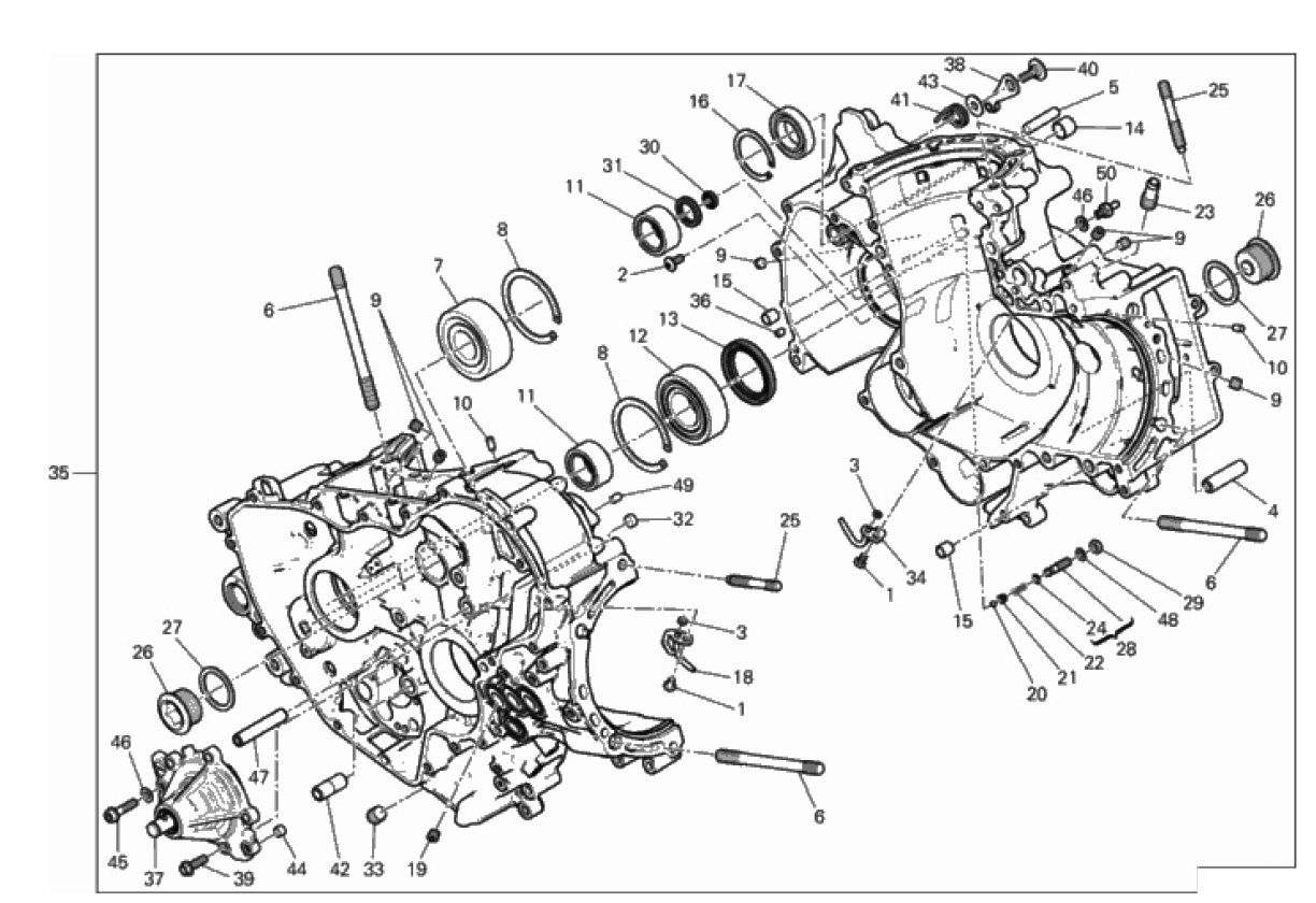 HALF-CRANKCASES PAIR 