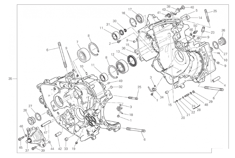 HALF-CRANKCASES PAIR 