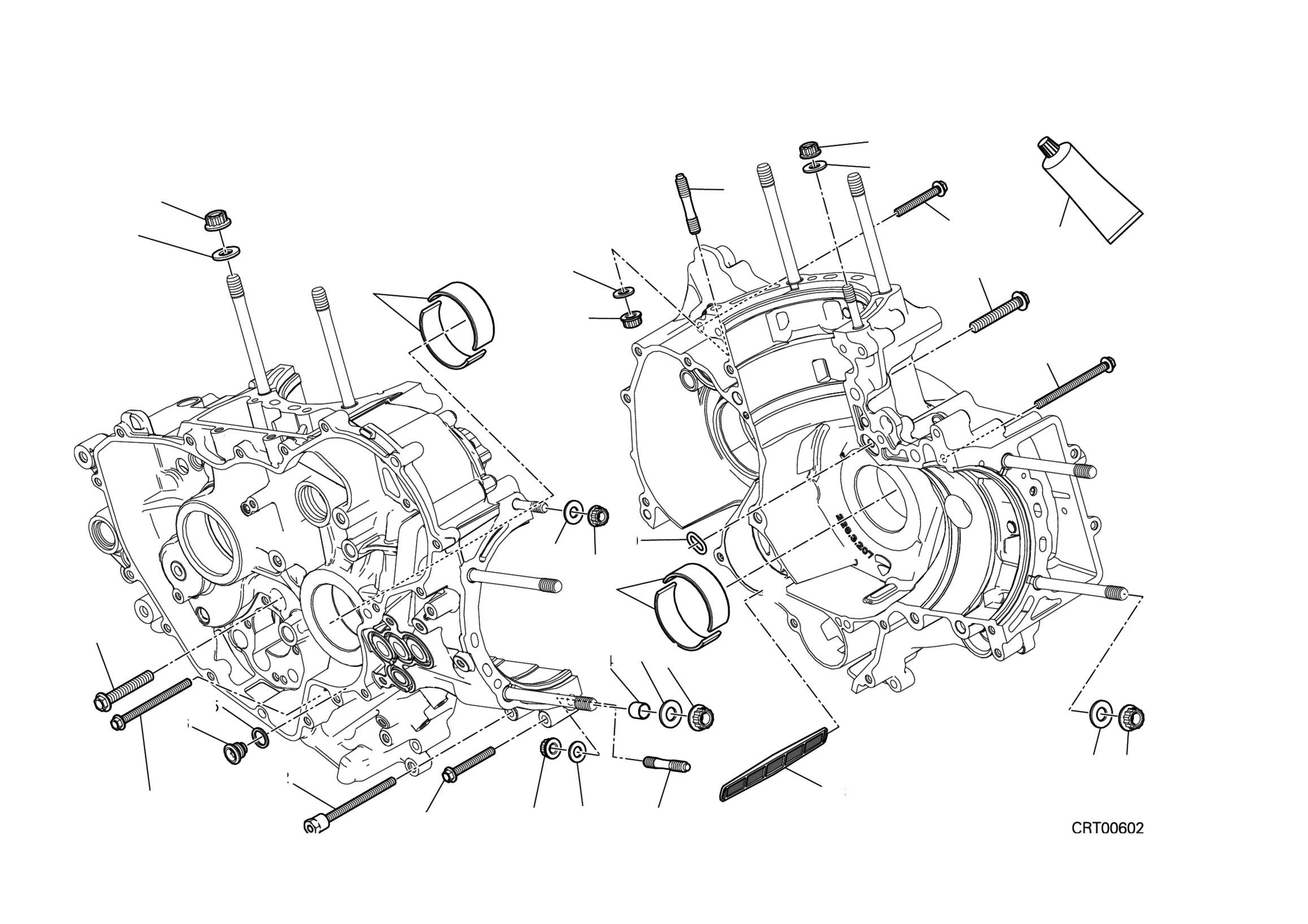 HALF-CRANKCASES PAIR 