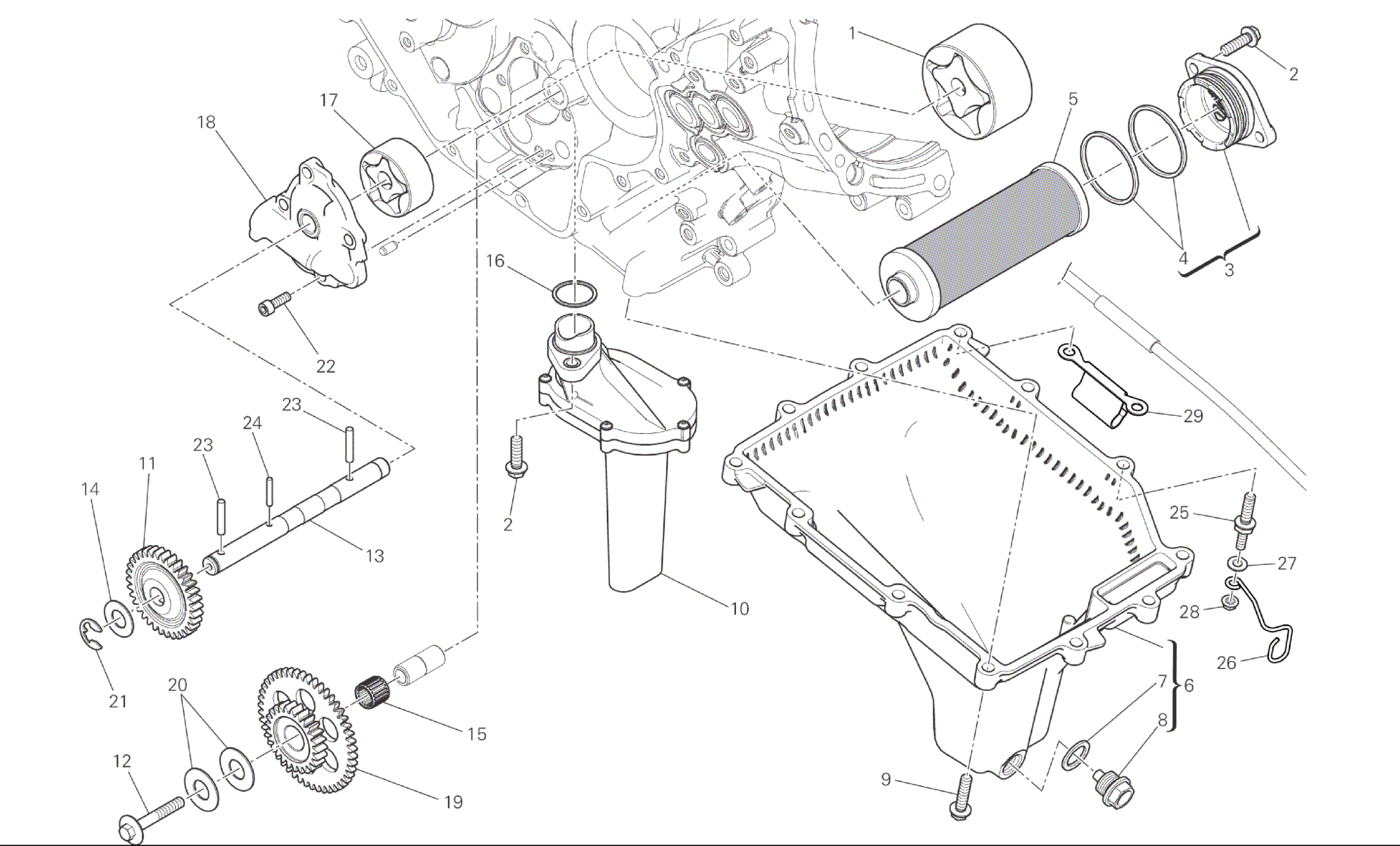 FILTERS AND OIL PUMP