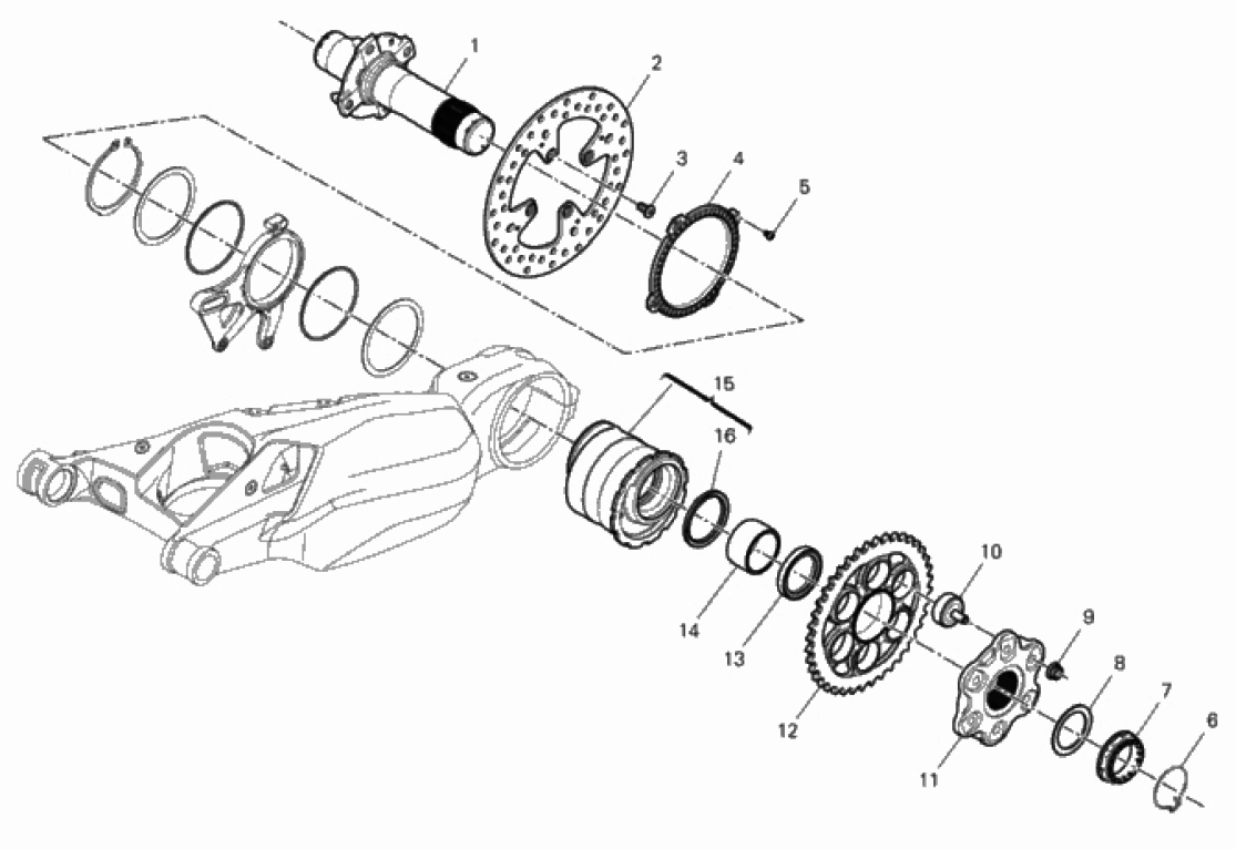 REAR WHEEL SPINDLE 