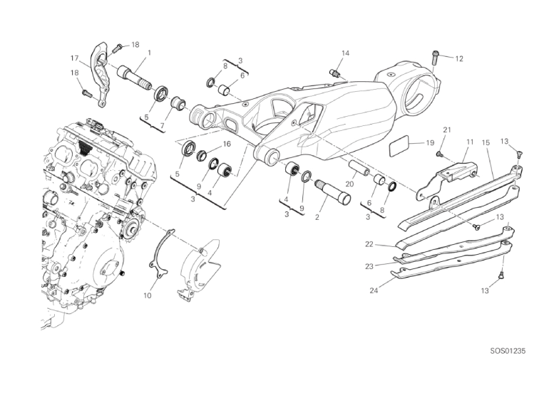 19A REAR SWINGING ARM (6/46)