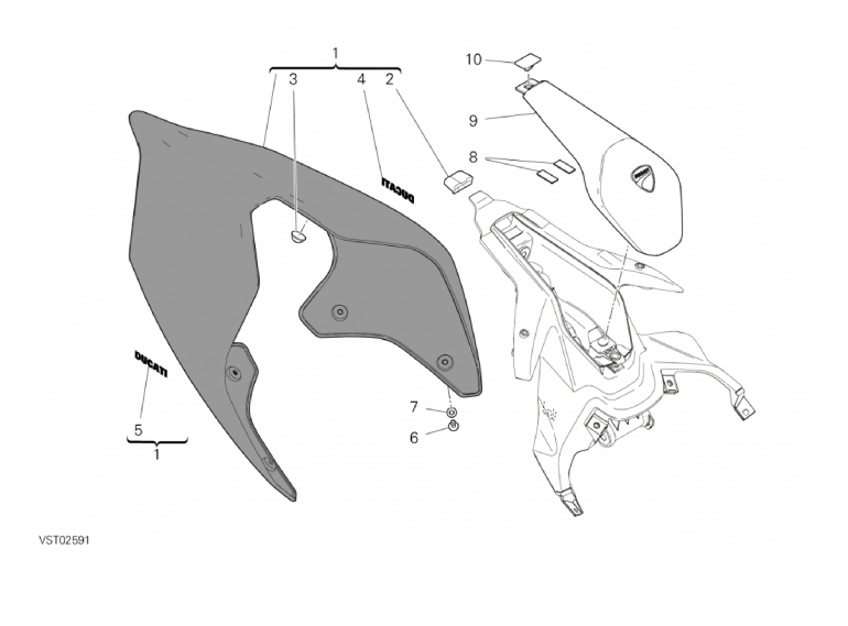 37D REAR FAIRING (45/46)