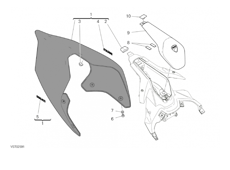 37D REAR FAIRING (45/46)