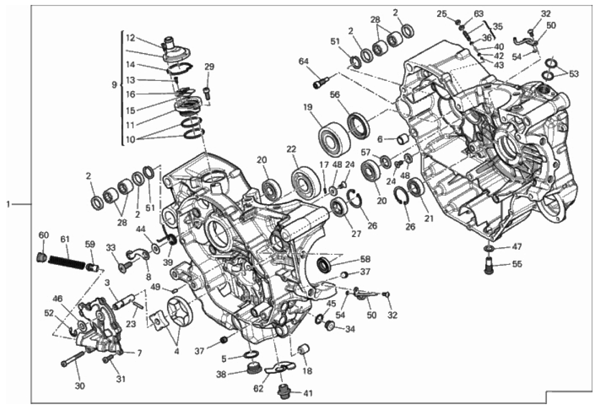 HALF-CRANKCASES PAIR 