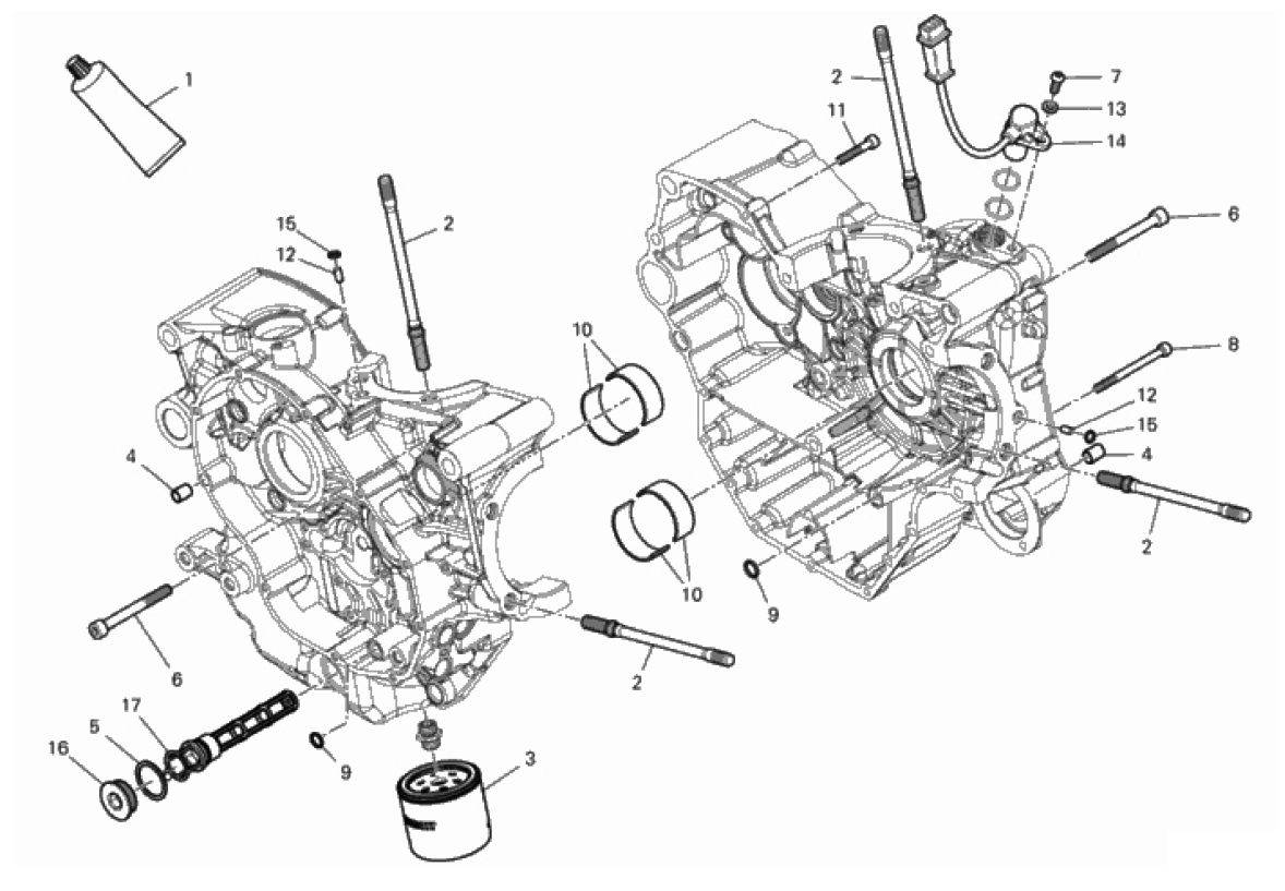 HALF-CRANKCASES PAIR 