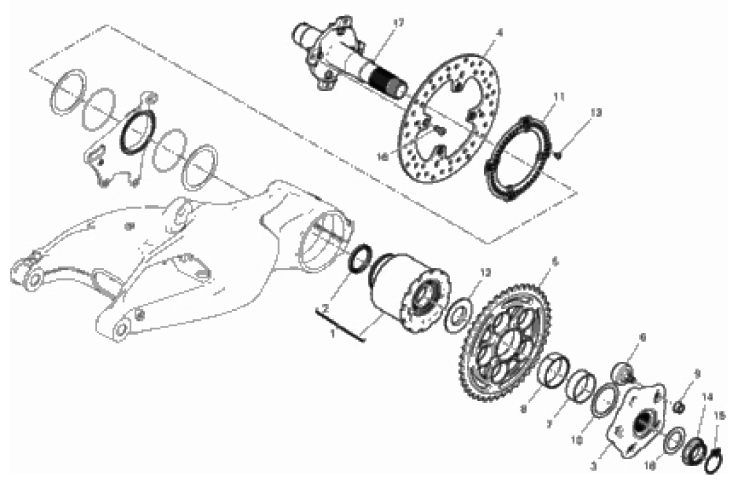 REAR WHEEL SPINDLE 