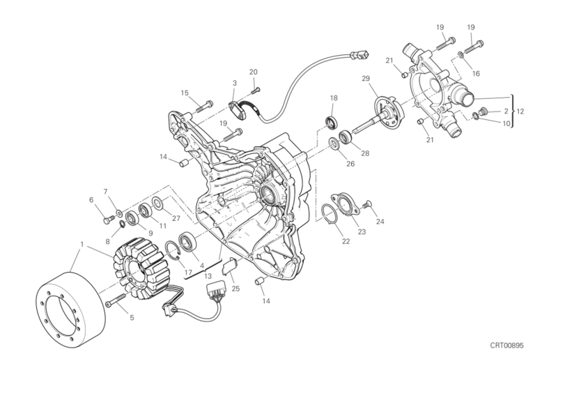 011 WATER PUMP-ALTR-SIDE CRNKCSE COVER (11/16)