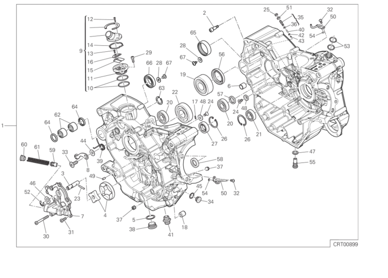 09A HALF-CRANKCASES PAIR (11/17)