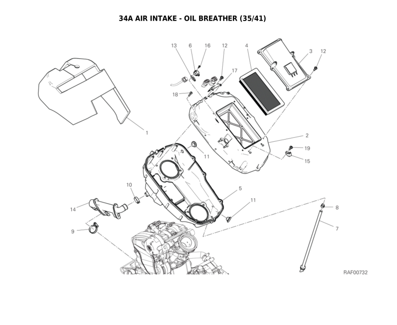 34A AIR INTAKE - OIL BREATHER (35/41)