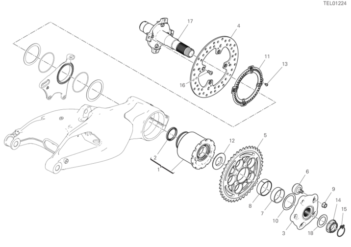 28B REAR WHEEL SPINDLE (24/43)