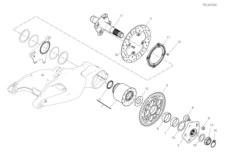 28B REAR WHEEL SPINDLE (24/43)
