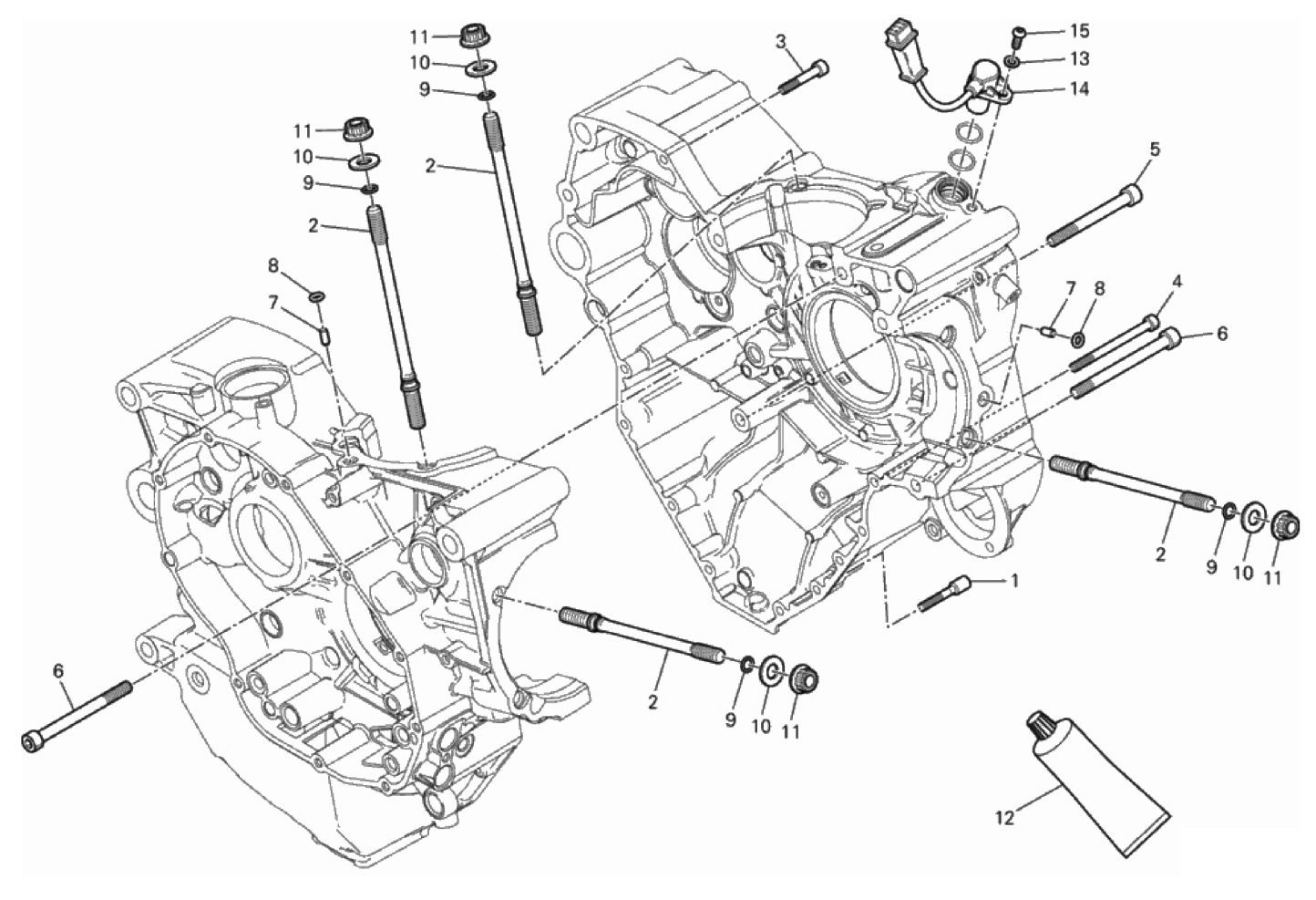 HALF-CRANKCASES PAIR 