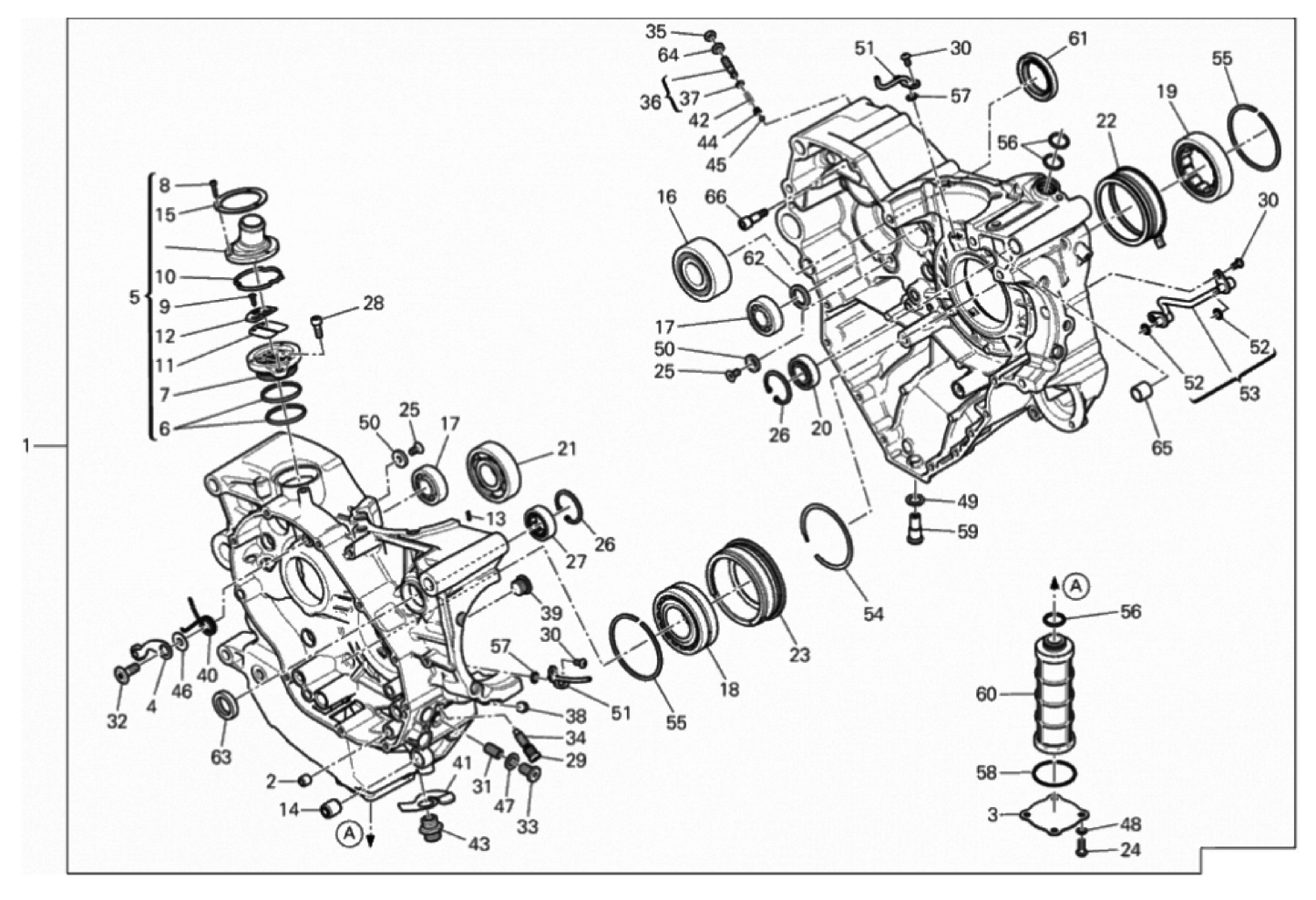 HALF-CRANKCASES PAIR 