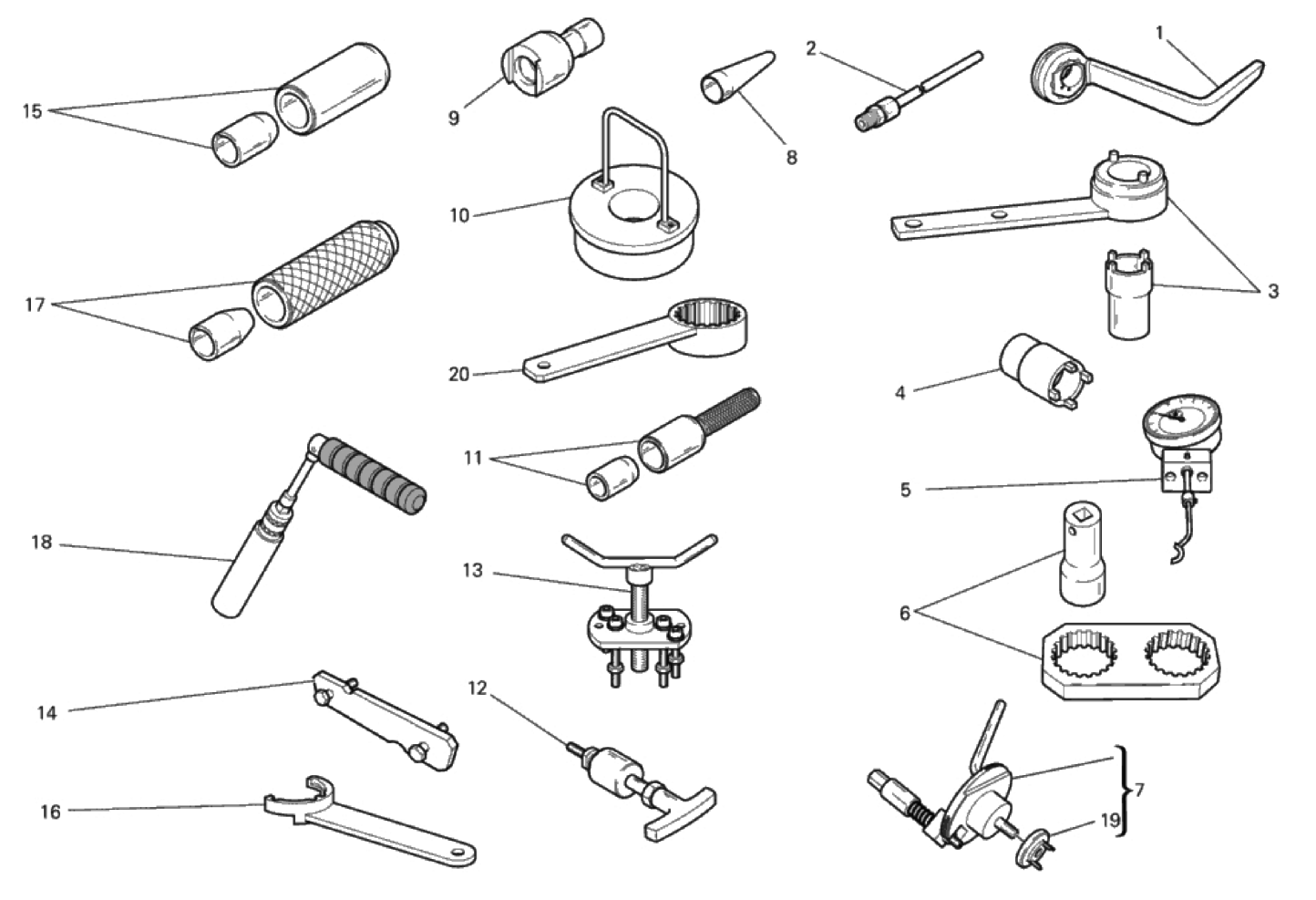 WORKSHOP SERVICE TOOLS, ENGINE