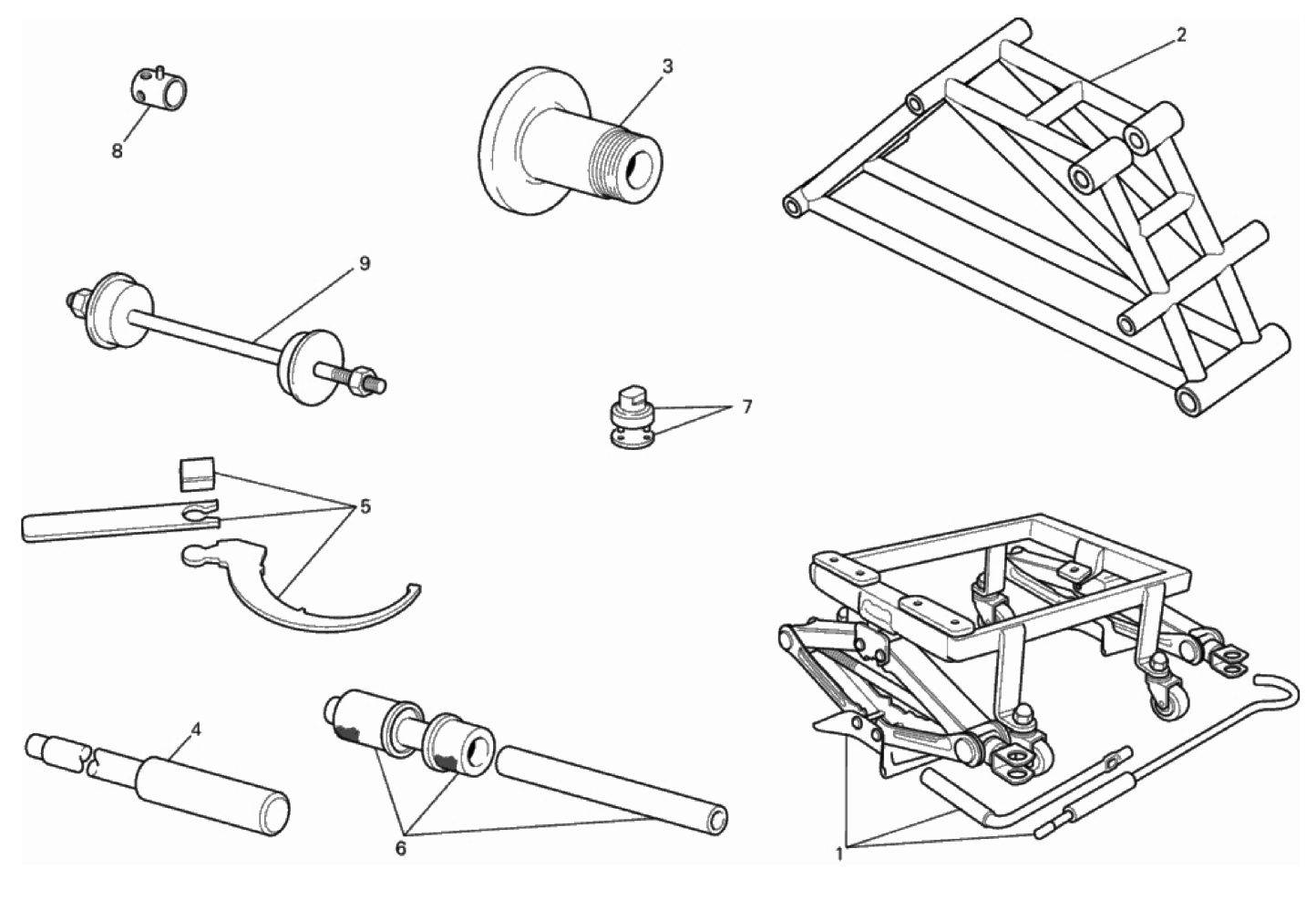 WORKSHOP SERVICE TOOLS, FRAME