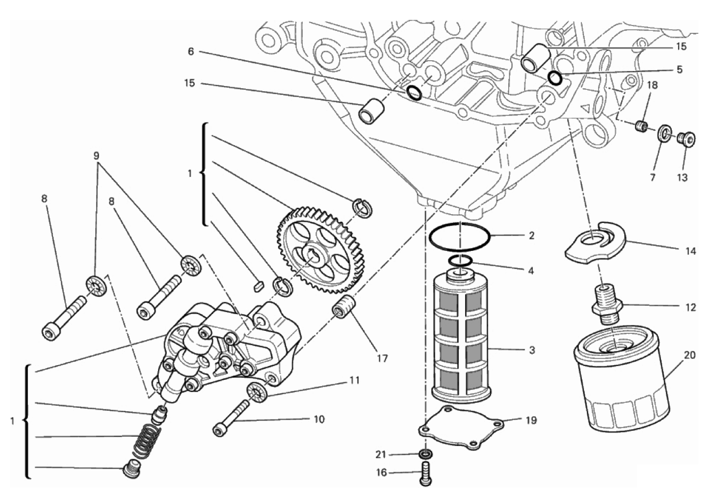 FILTERS AND OIL PUMP