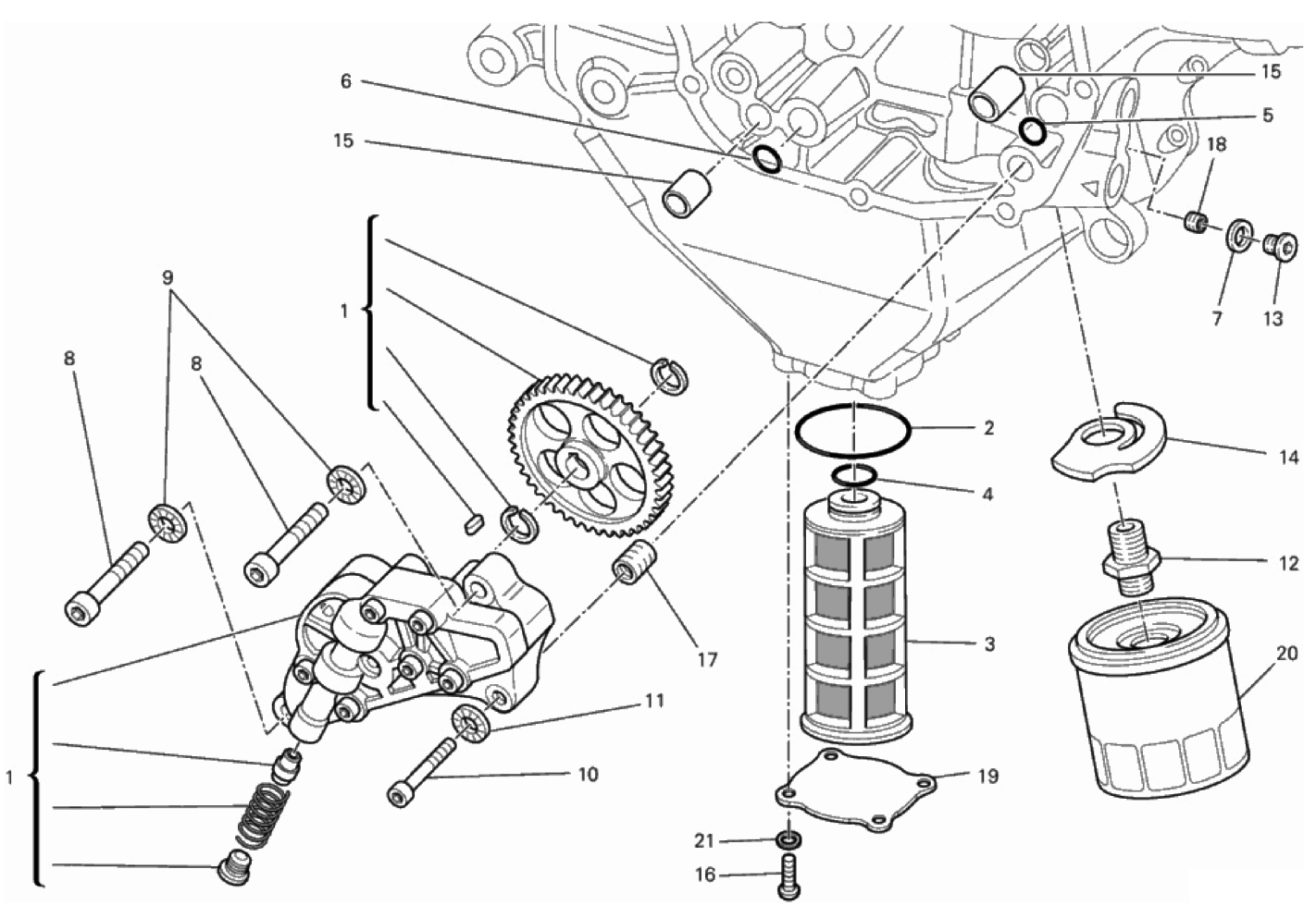 FILTERS AND OIL PUMP 