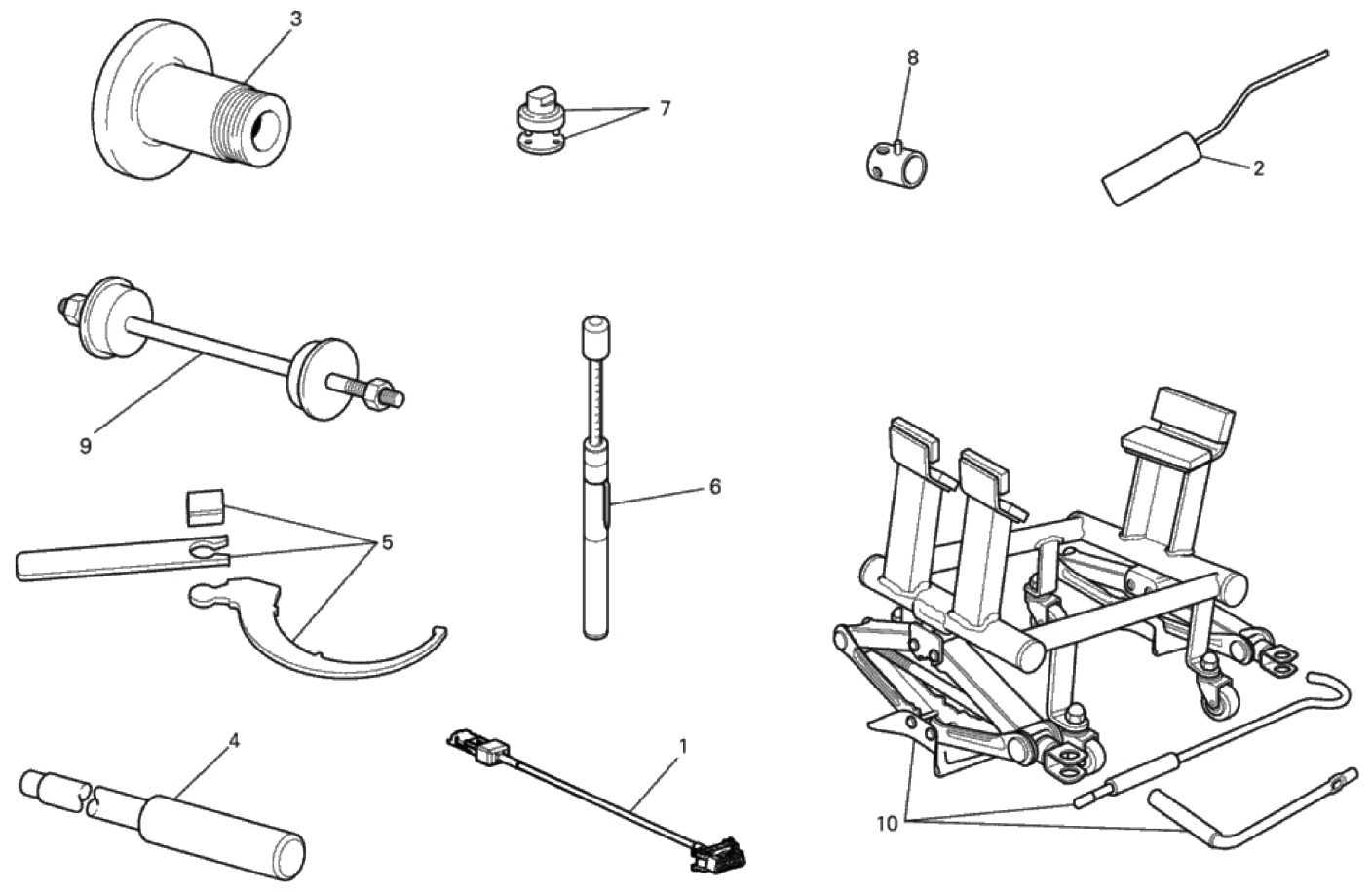 WORKSHOP SERVICE TOOLS, FRAME