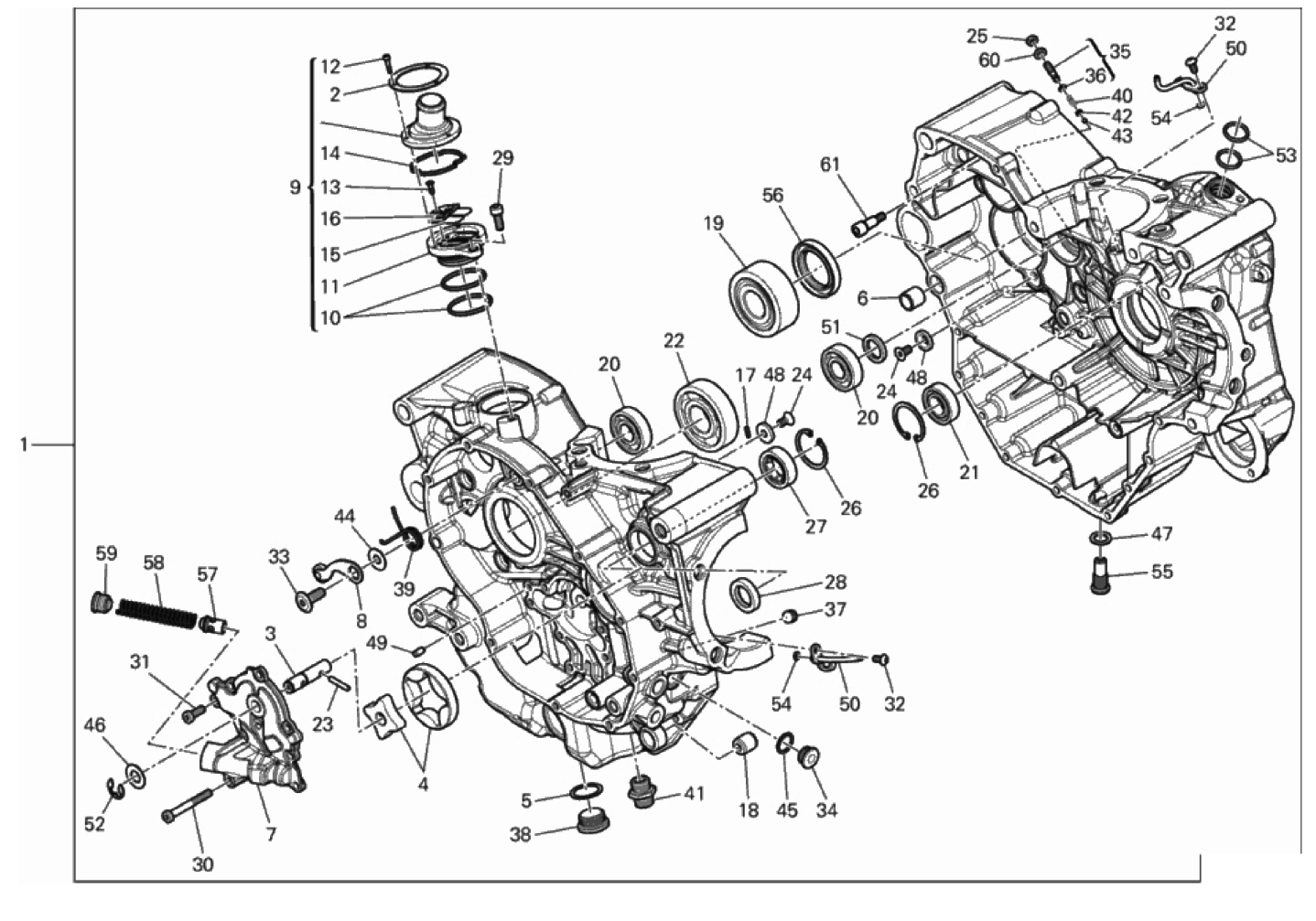 HALF-CRANKCASES PAIR 