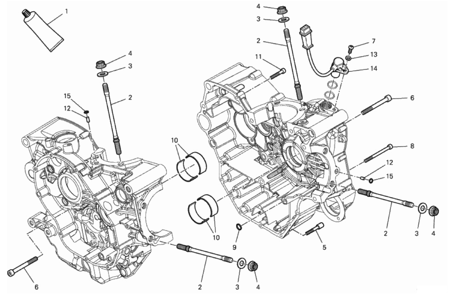 HALF-CRANKCASES PAIR 