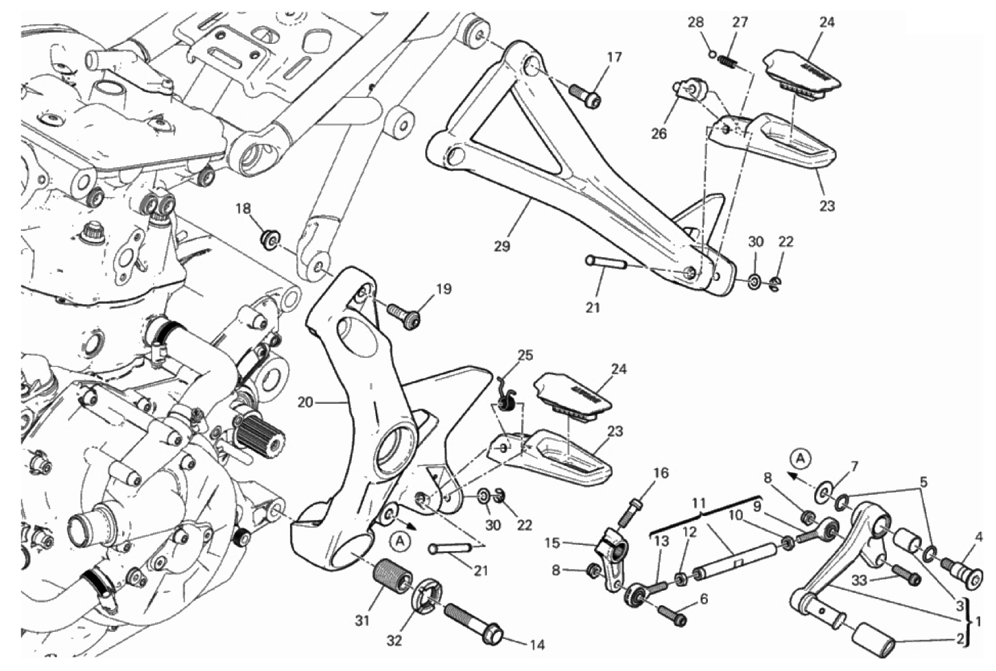 FOOTRESTS, LEFT 