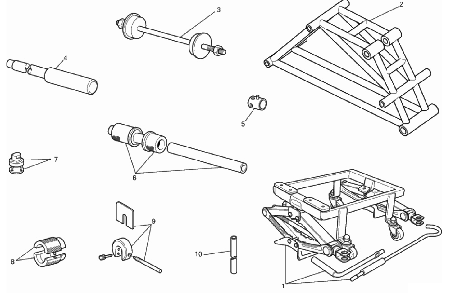 WORKSHOP SERVICE TOOLS, FRAME 