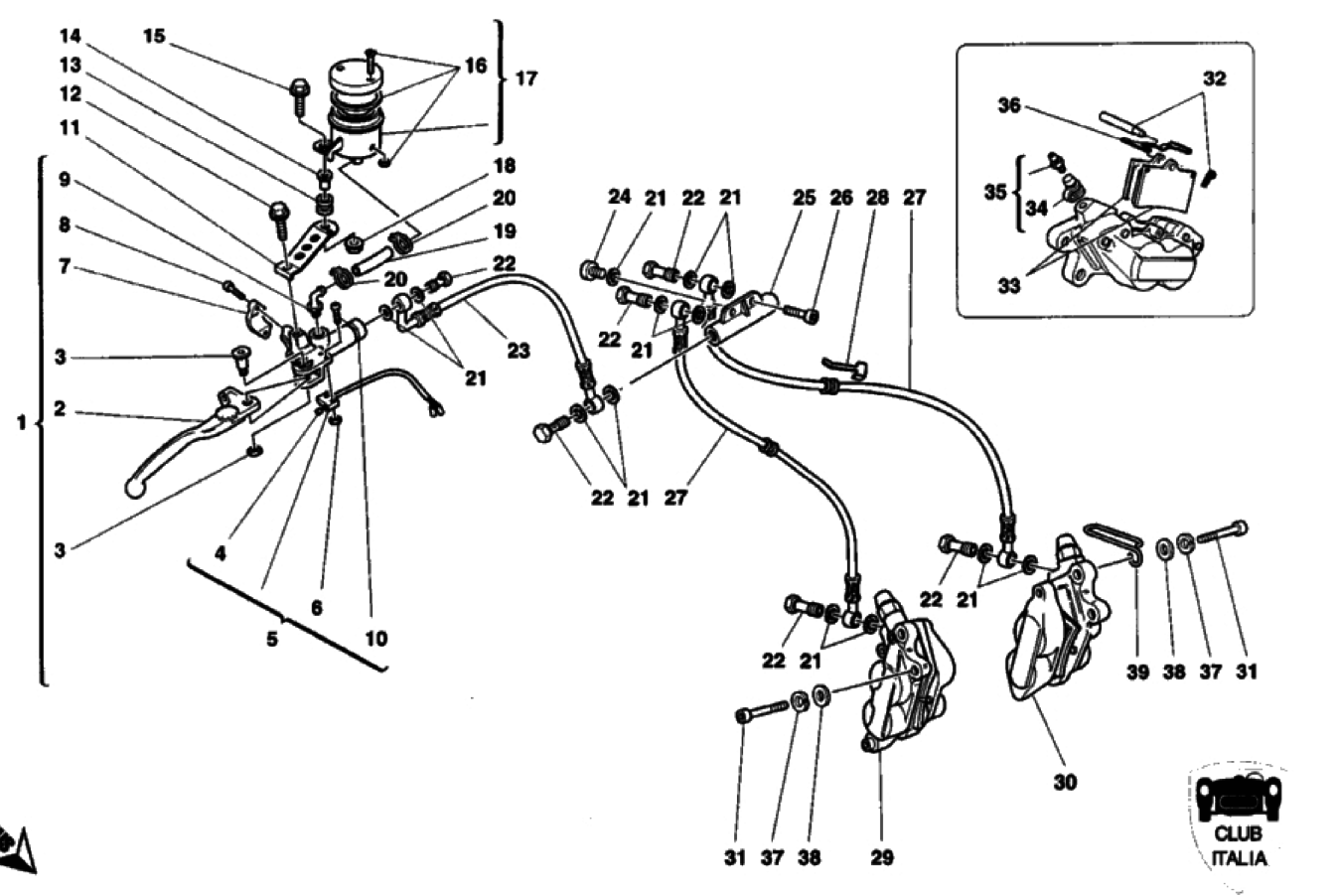 FRONT BRAKE SYSTEM CLUB ITALIA