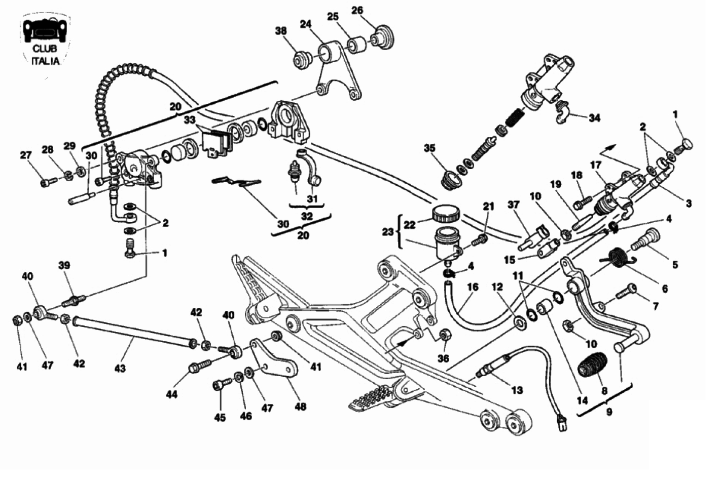 REAR BRAKE SYSTEM CLUB ITALIA