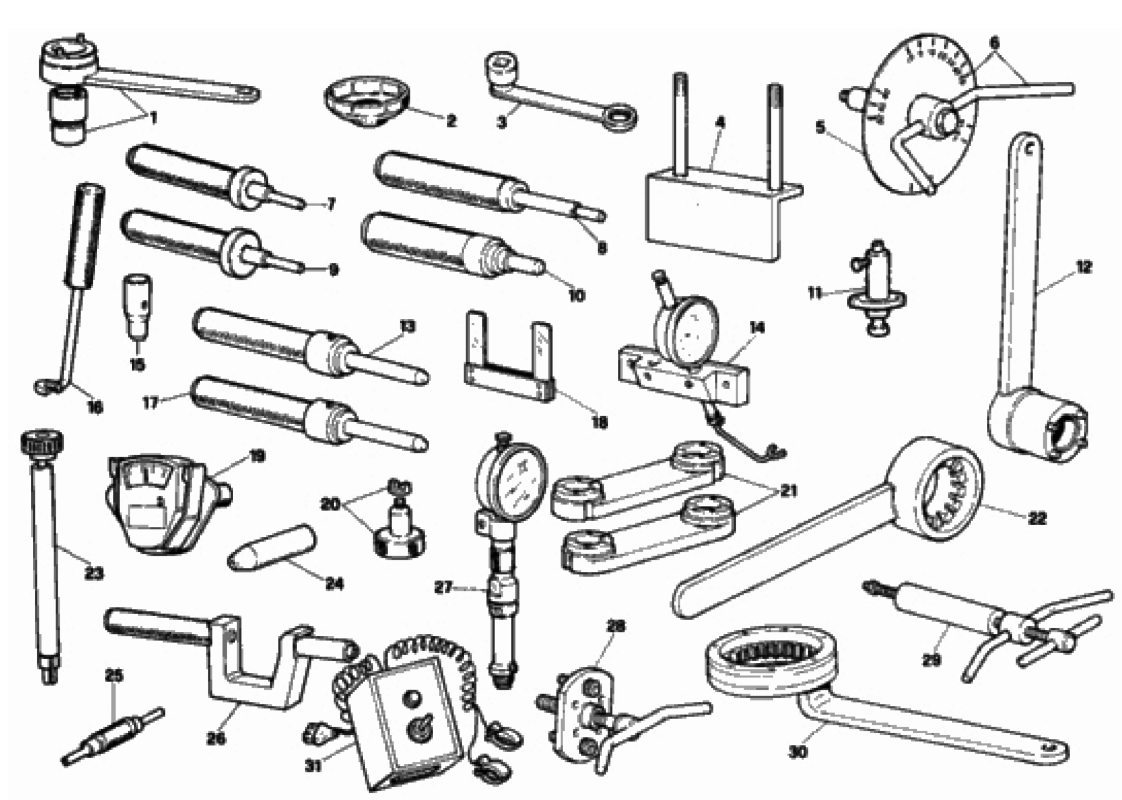 WORKSHOP SERVICE TOOLS, ENGINE