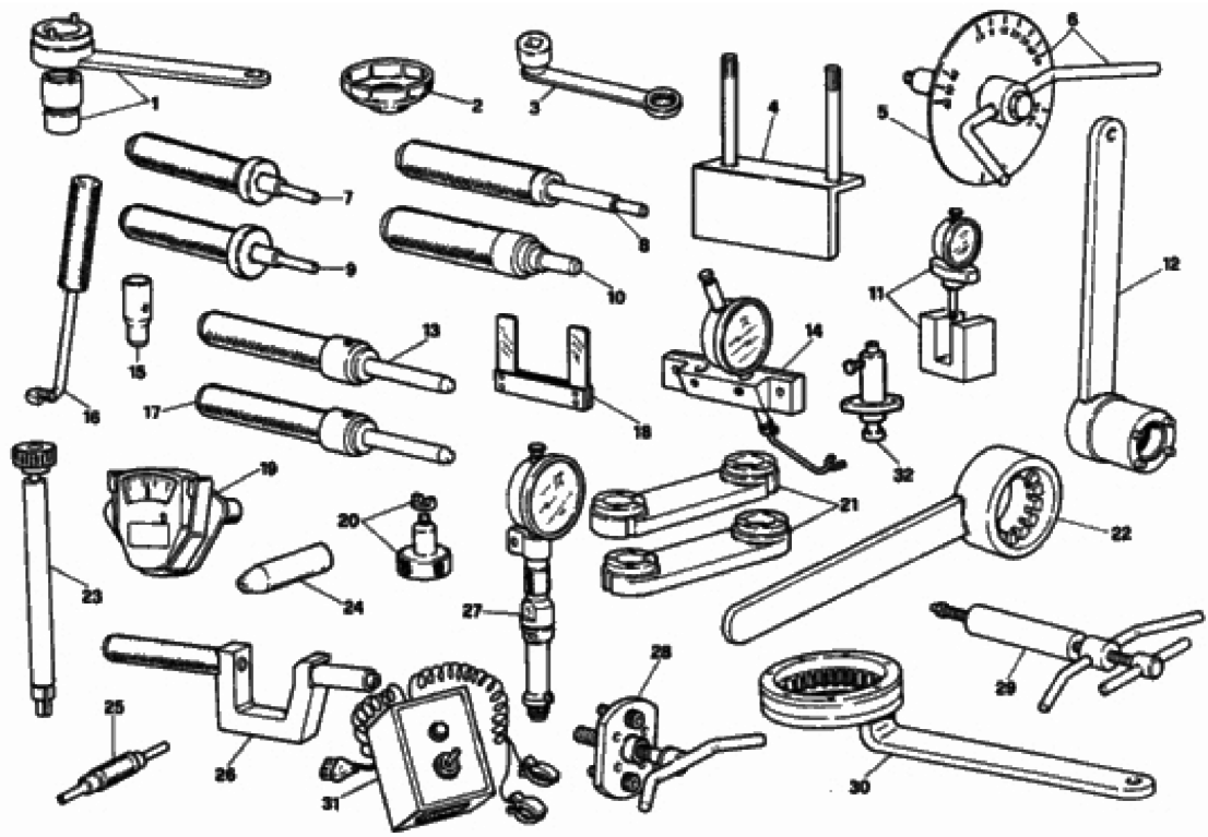 WORKSHOP SERVICE TOOLS, ENGINE