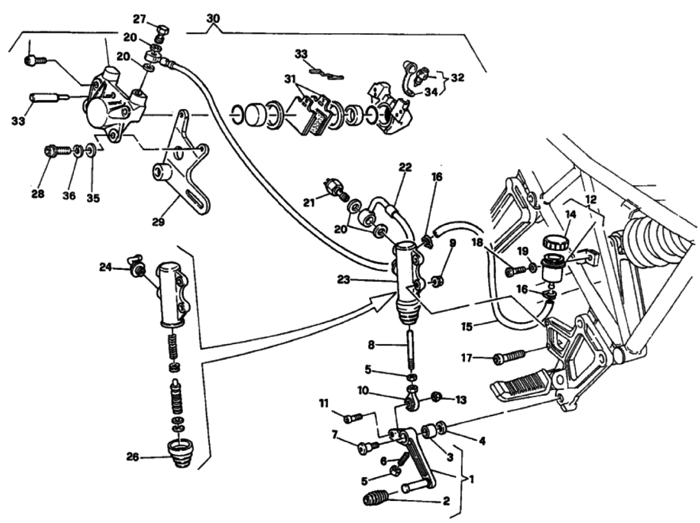 REAR BRAKE SYSTEM FM 002305