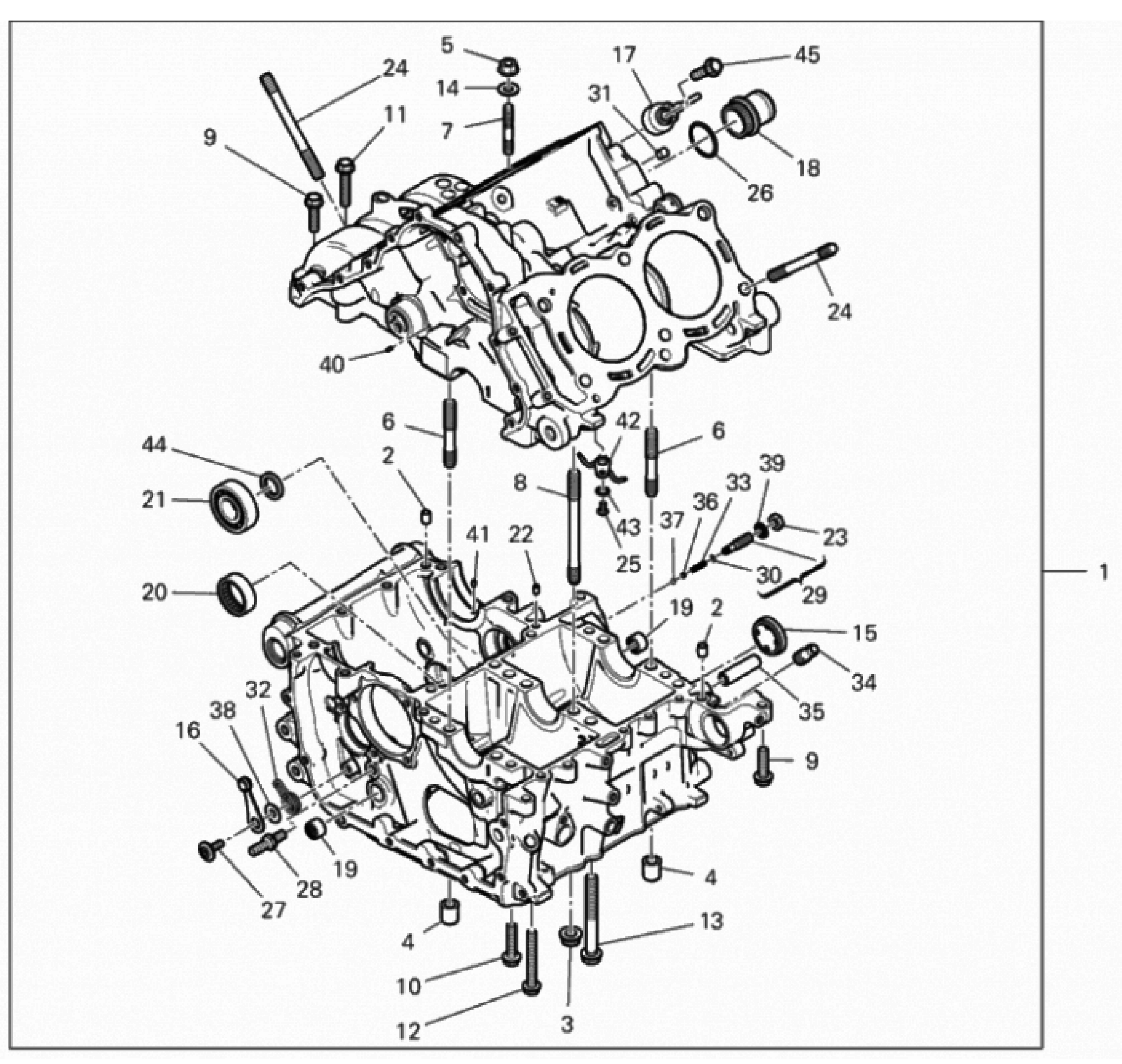 HALF-CRANKCASES PAIR 