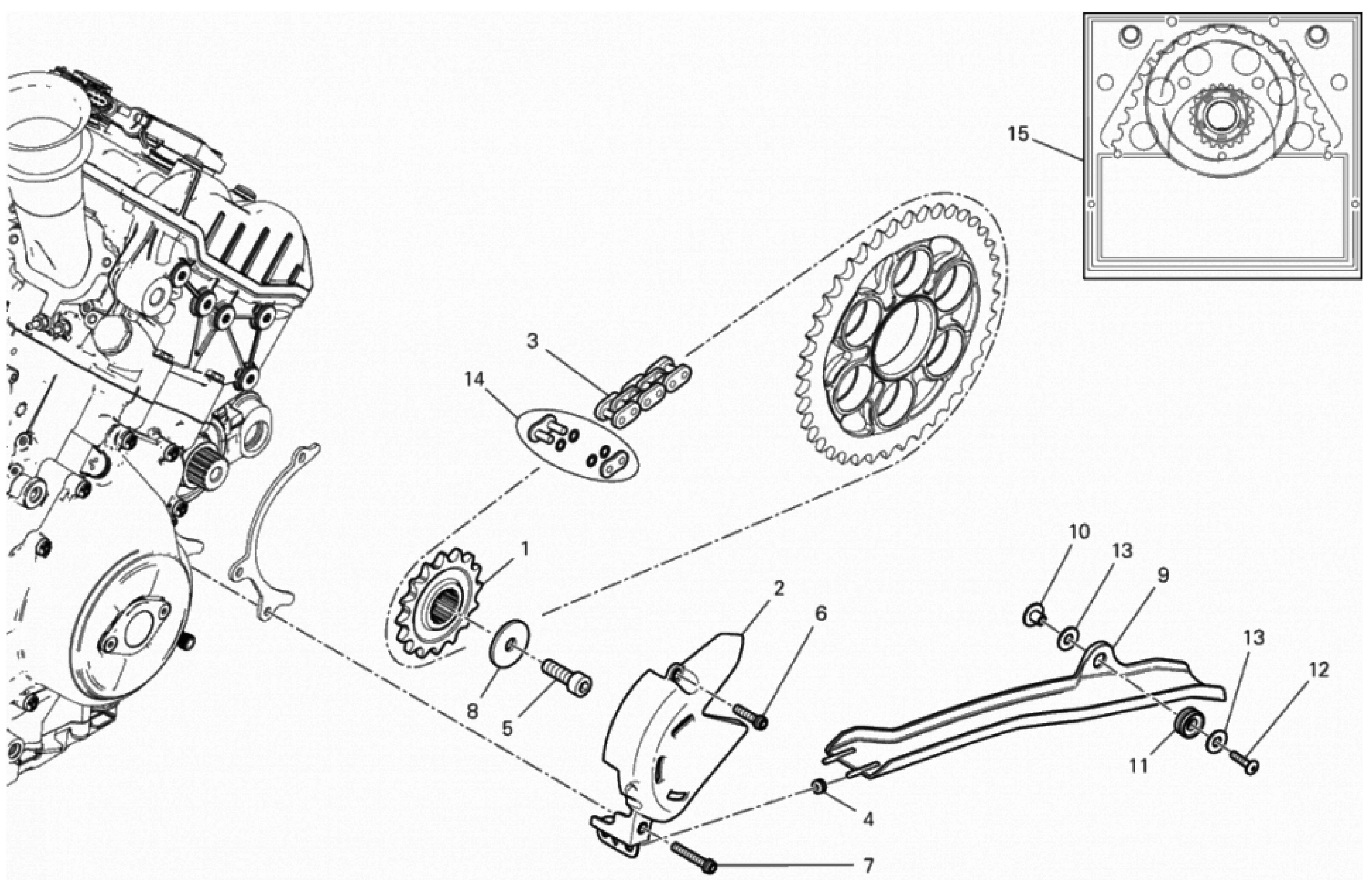 FRONT SPROCKET-CHAIN 