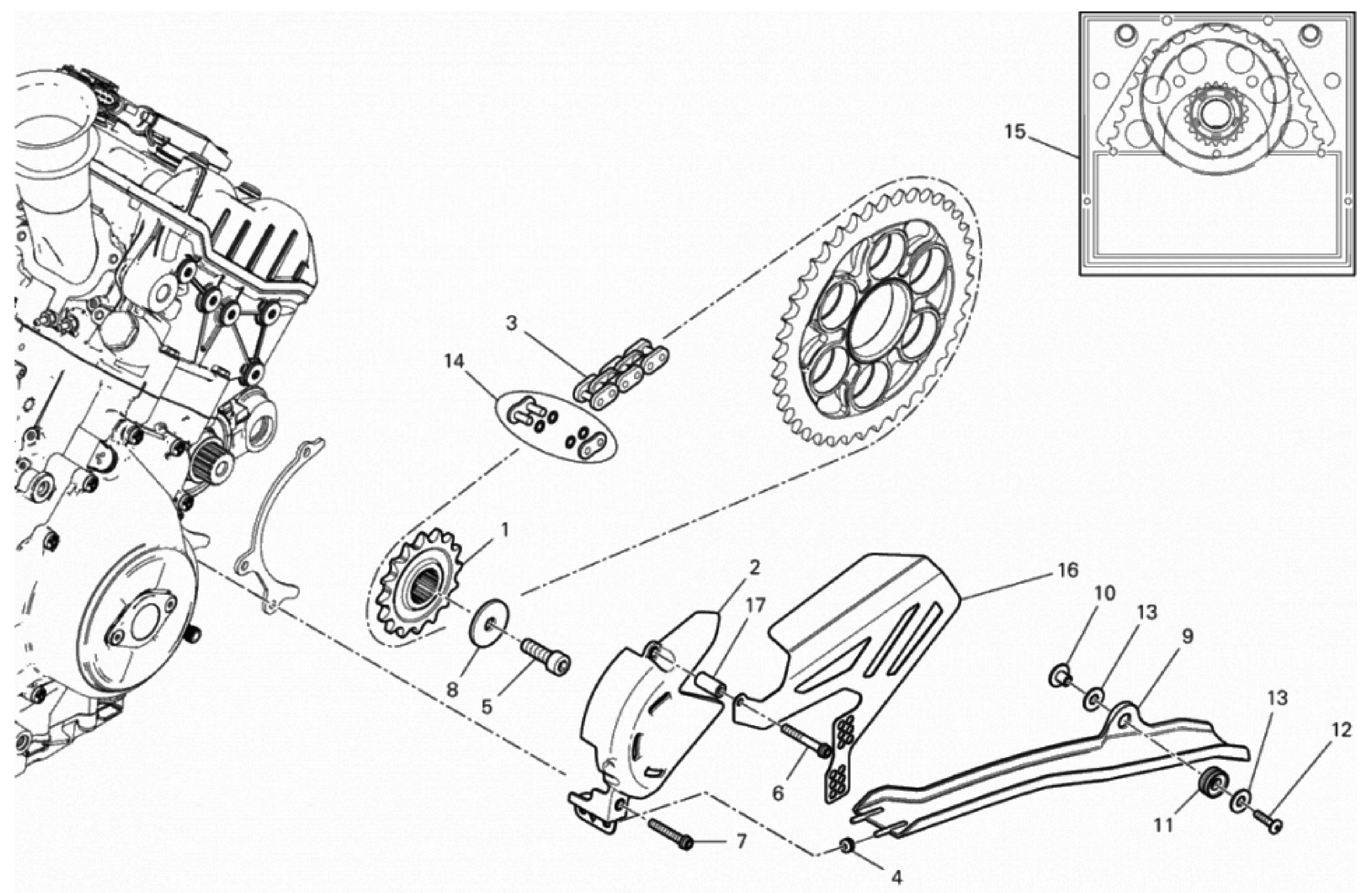 FRONT SPROCKET- CHAIN 