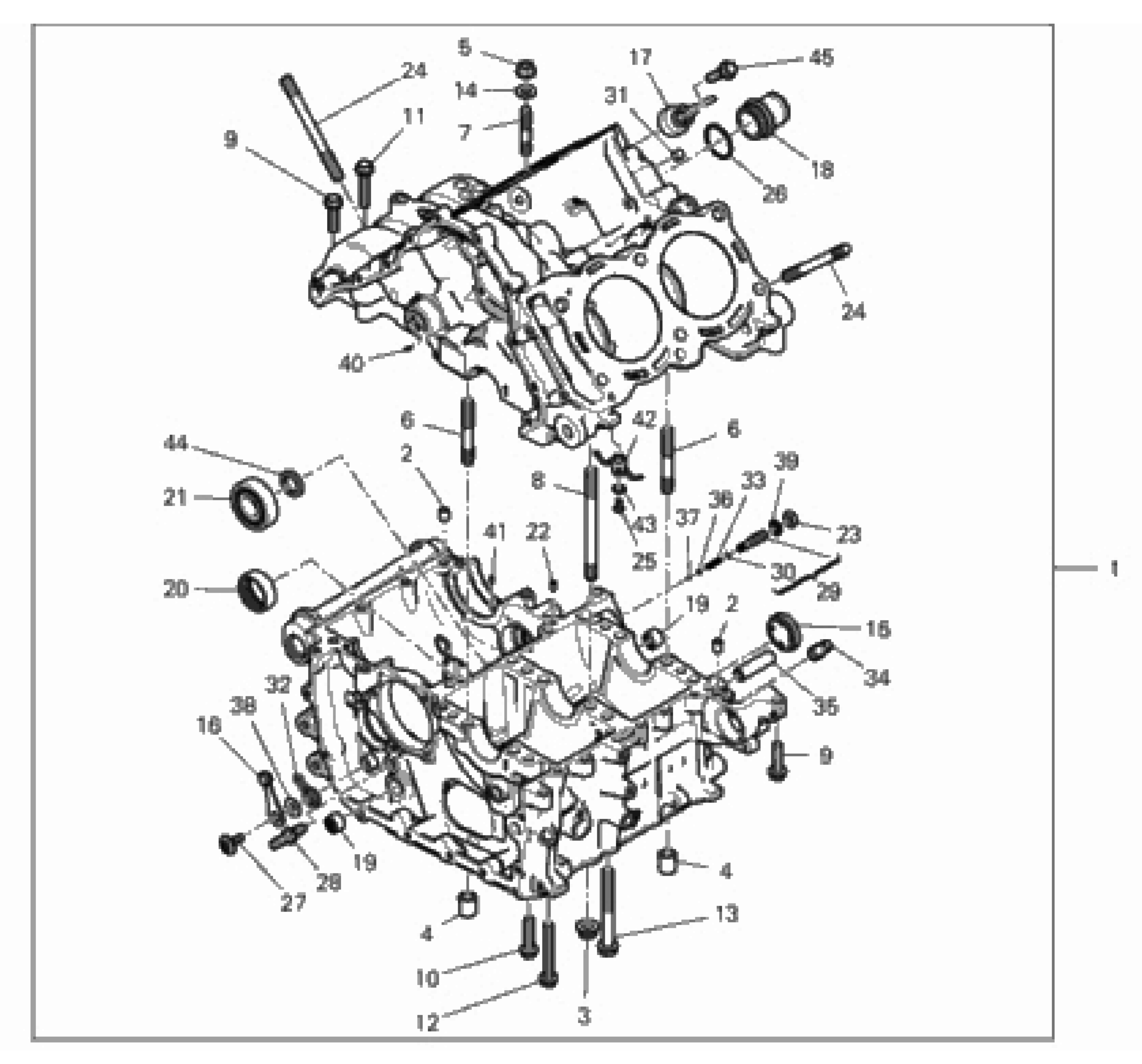 HALF-CRANKCASES PAIR 