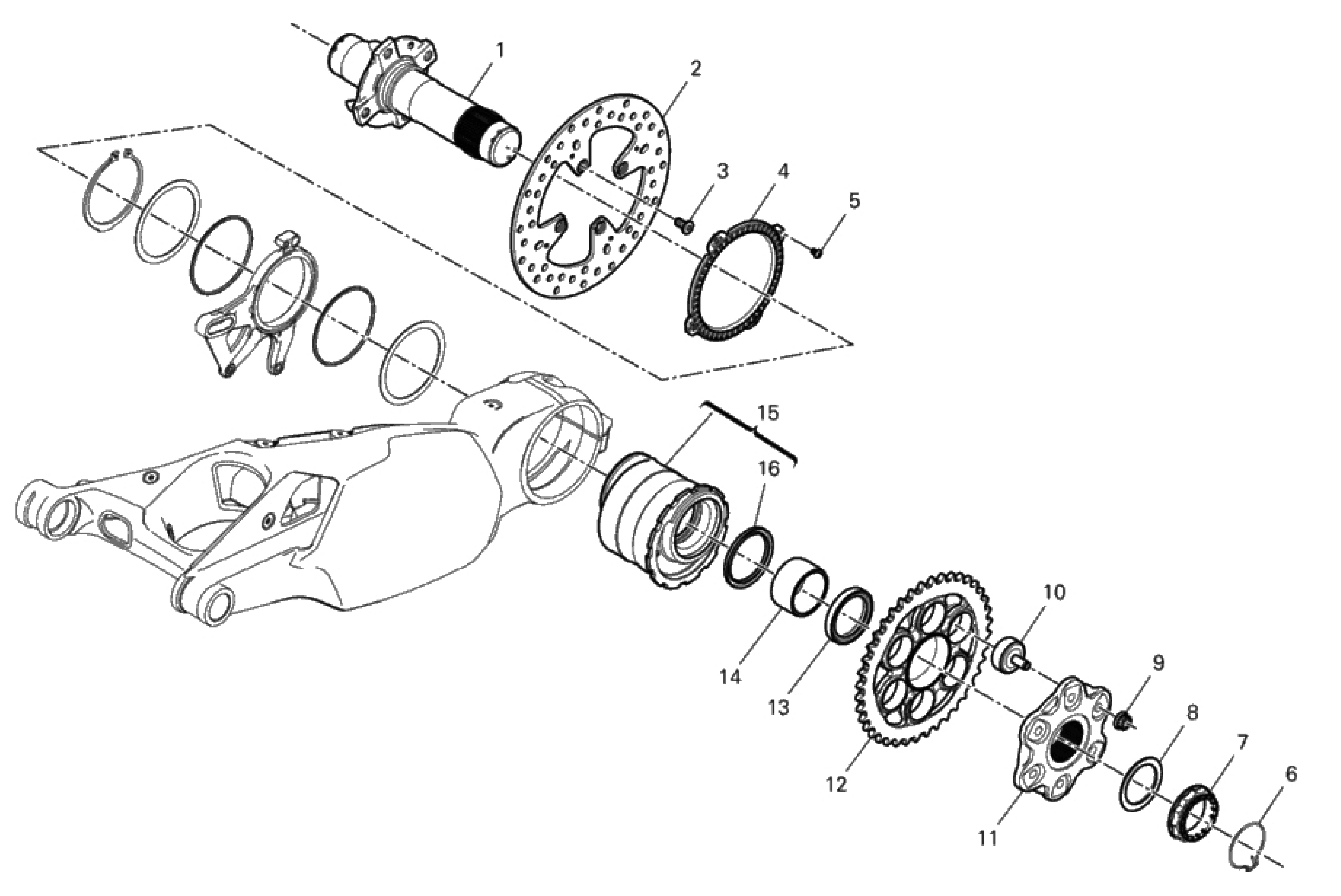 REAR WHEEL SPINDLE