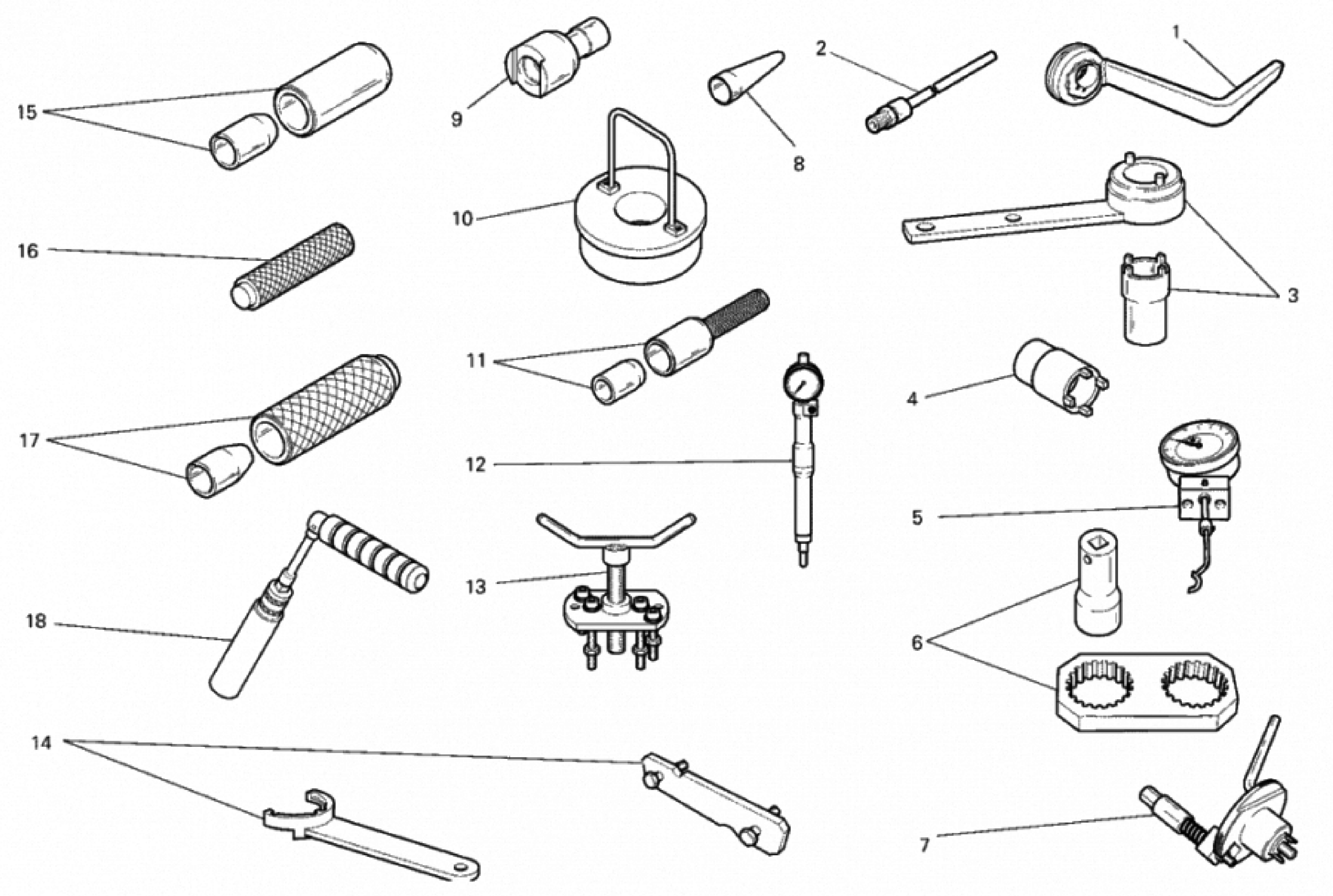 WORKSHOP SERVICE TOOLS, ENGINE II 
