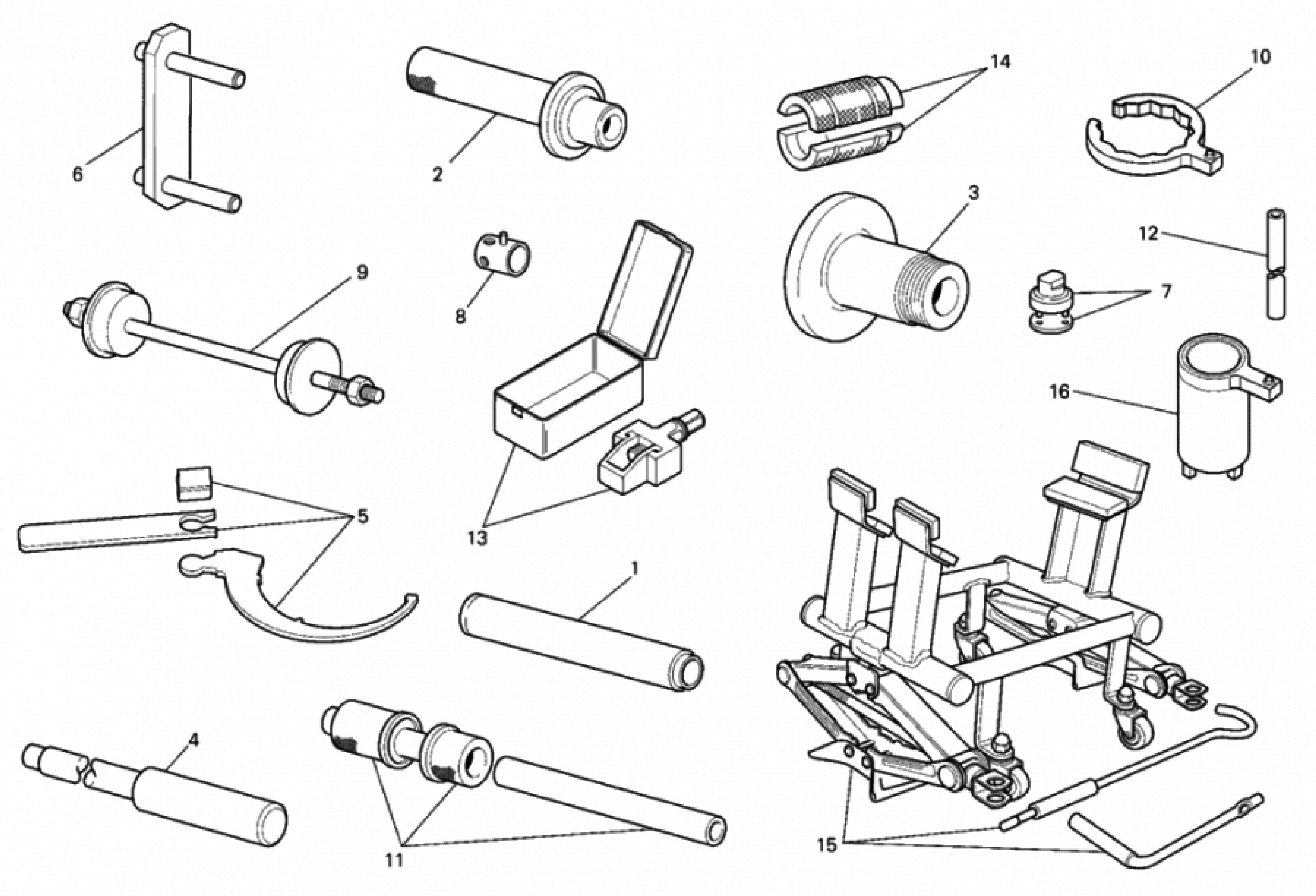 WORKSHOP SERVICE TOOLS, FRAME 