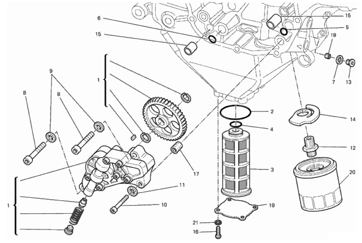 FILTERS AND OIL PUMP 