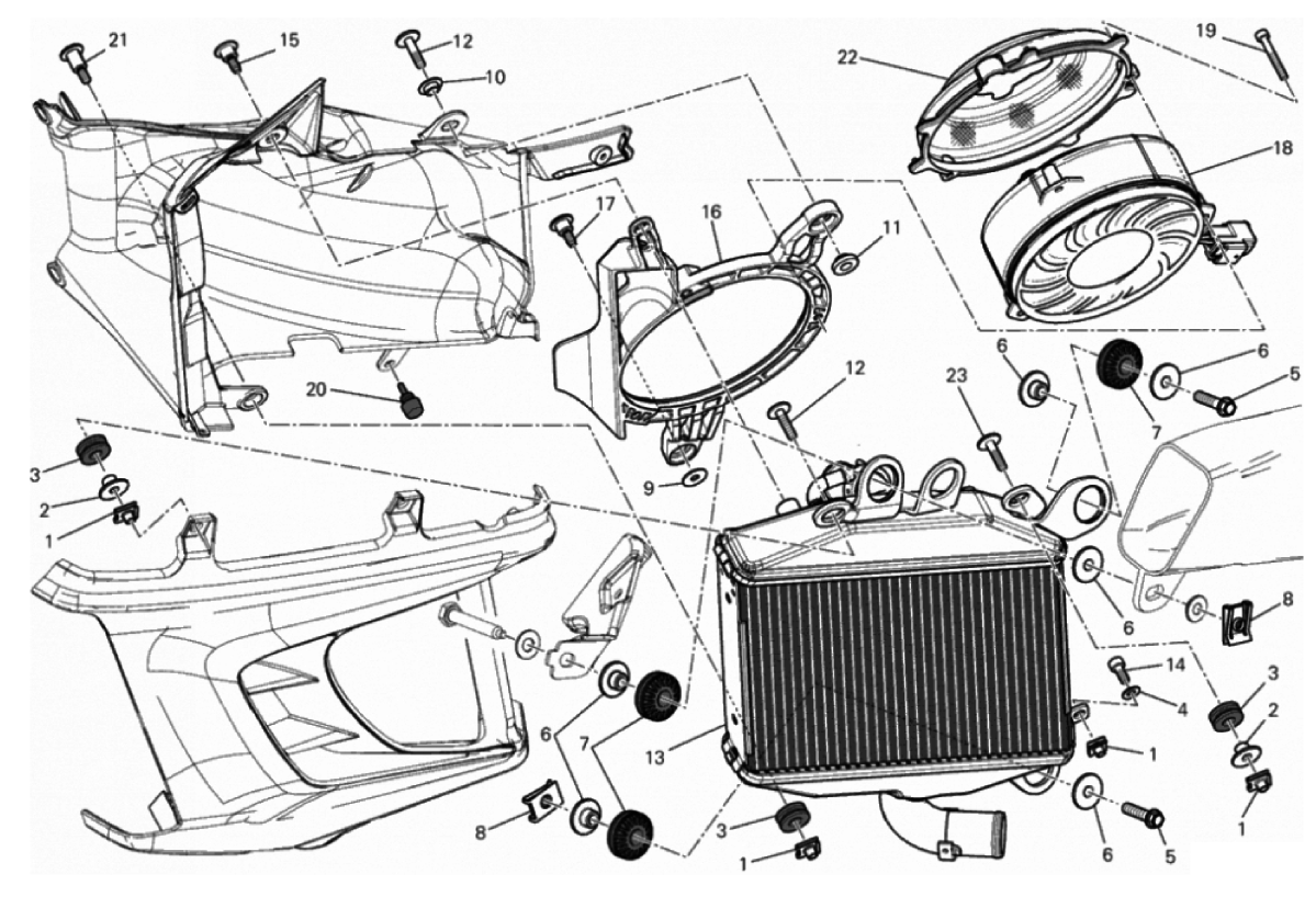 RADIATOR, WATER, LH
